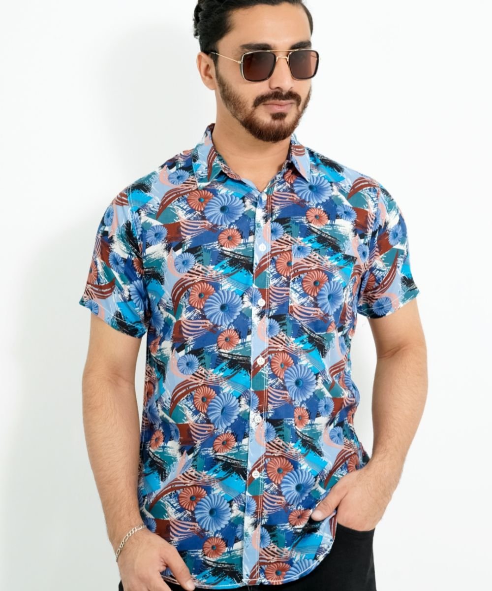 Exclusive Cotton Half Sleeve Print Shirt For Men's