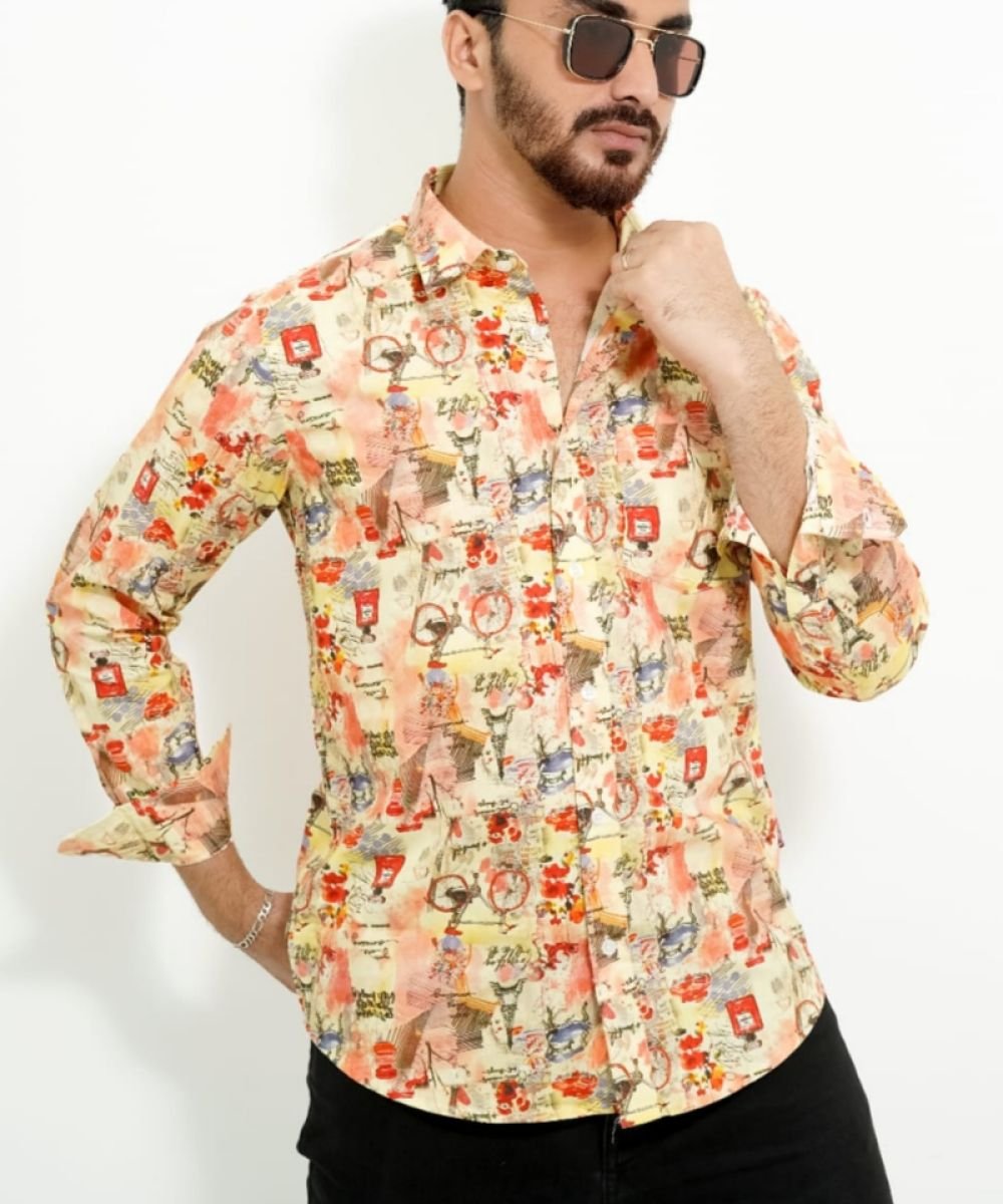 Luxurious Giza Cotton Fabrics Shirt For Men's
